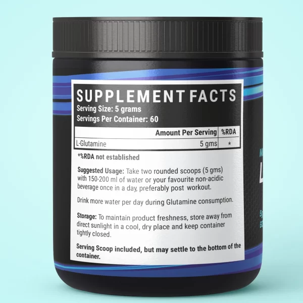 INLIFE Micronized L - Glutamine Powder Supplement - 300 grams (Unflavoured) - Imagen 3