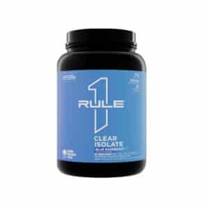 Rule One Proteins Clear Isolate - 20g All-whey Isolate Protein, Over 9g EAAs, 300mg of Electrolyte Minerals, 90 Calories, Light, Crisp, and Refreshing Taste (27 Servings, Blue Raspberry)