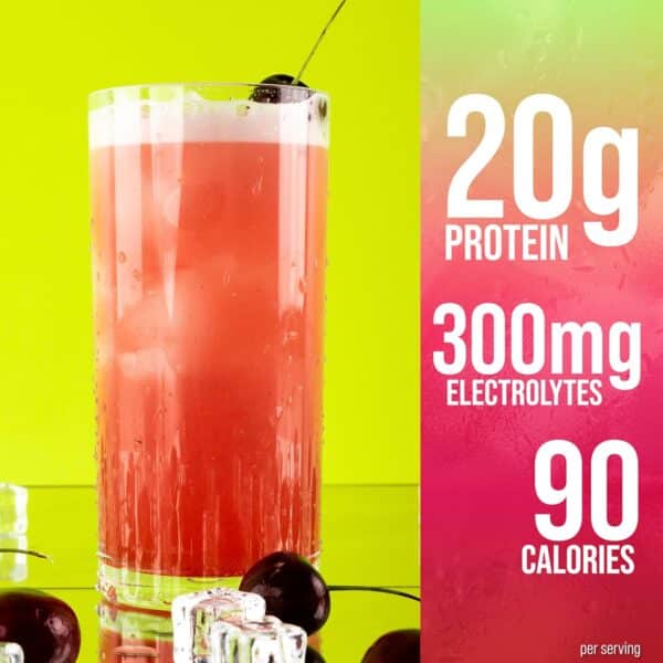 Rule One Proteins Clear Isolate - 20g All-whey Isolate Protein, Over 9g EAAs, 300mg of Electrolyte Minerals, 90 Calories, Light, Crisp, and Refreshing Taste (27 Servings, Cherry Limeade) - Imagen 3