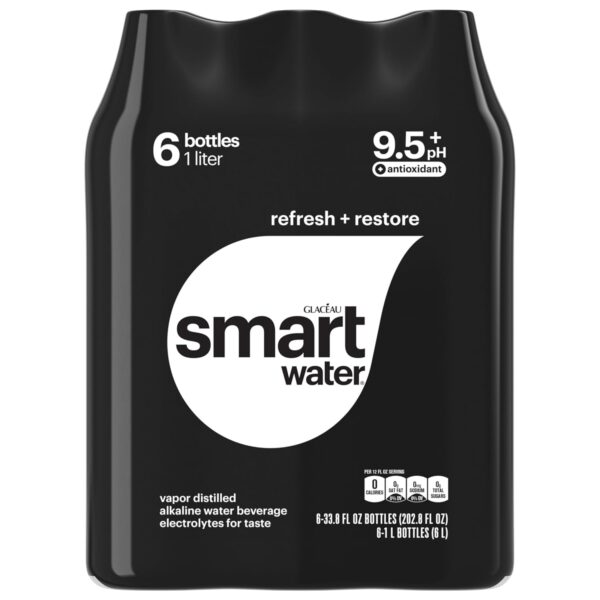 Smartwater alkaline with antioxidant 1L 6pk