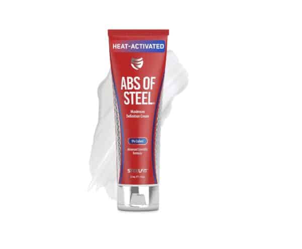 SteelFit Abs of Steel Maximum Definition Cream - Skin Tightening, Toning & Firming Lotion for Sculpting Abs - L-Carnitine Pre & Post Workout Supplement for Men & Women - Non-Greasy Formula, 8 Ounces