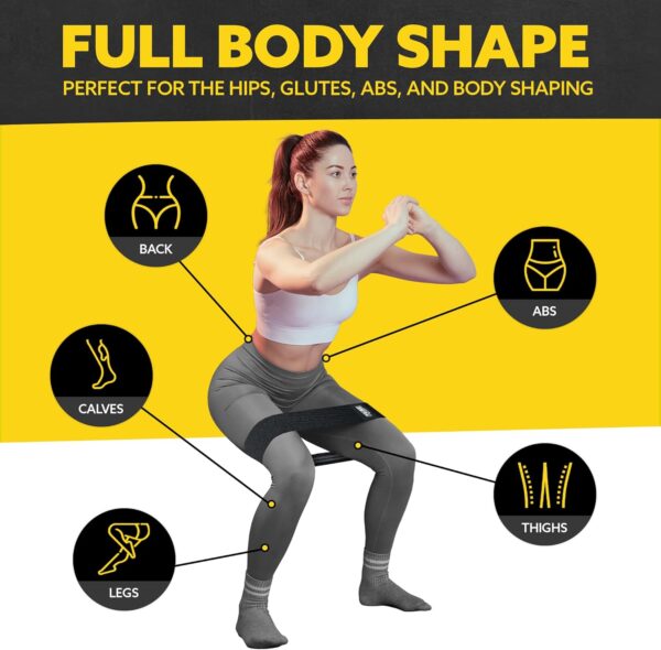 Fabric Resistance Bands for Legs - Workout Bands Resistance Bands for Men and Women - Booty Bands for Working Out - Exercise Bands Resistance Bands Set - Elastic Bands for Exercise - Image 2