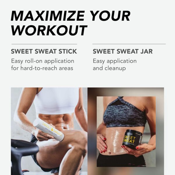 Sweet Sweat Workout Enhancer Roll-On Gel Stick - Makes You Sweat Harder and Faster, Use with Sweet Sweat Waist Trimmer - Image 6