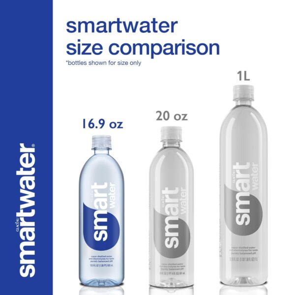 Smartwater vapor distilled premium water , 16.9 Fl Oz (pack of 6) - Imagen 3