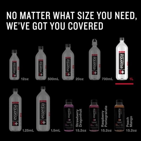 Essentia Water Bottled, Ionized Alkaline Water:99.9% Pure, Infused With Electrolytes, 9.5 pH Or Higher With A Clean, Smooth Taste, 1 Litre (Pack of 12) - Image 4