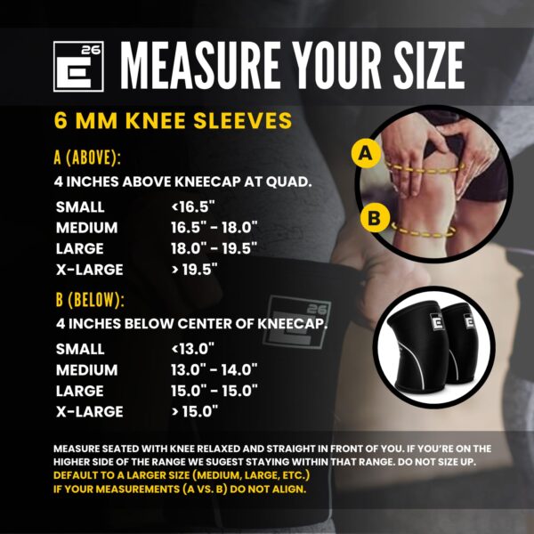 Knee Sleeves for Weightlifting (Sold as a Pair) - 6mm Neoprene for Optimal Compression, Mobility, and Warmth - Perfect for Functional Fitness, Squats, Deadlifts, Olympic Lifting (Large) - Image 5