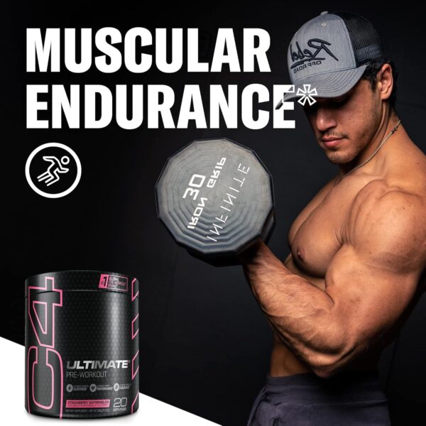 Cellucor C4 Ultimate Pre Workout Powder Watermelon - Sugar Free Preworkout Energy Supplement for Men & Women - 300mg Caffeine + 3.2g Beta Alanine + 2 Patented Creatines - 20 Servings - Image 2