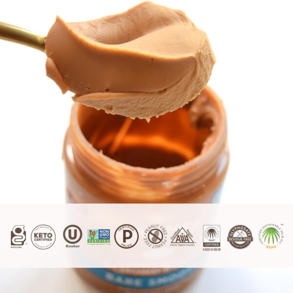 Barney Butter Almond Butter, Bare Smooth, 16 Ounce Jar, No Added Sugar or Salt, Skin-Free Almonds, No Stir, Non-GMO, Gluten Free, Keto, Paleo, Vegan - Imagen 4
