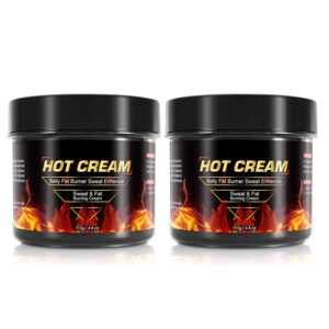 Hot Cream 2Pack, Fat Burning Cream for Belly Natural Weight Loss Cream Weight Loss Workout Enhancer for Women and Men Cellulite Treatment for Thighs Legs Abdomen Arms and Buttocks