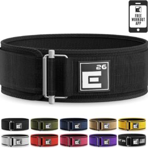 Self-Locking Weight Lifting Belt - Premium Weightlifting Belt for Serious Functional Fitness, Weight Lifting, and Olympic Lifting Athletes - Lifting Support for Men and Women - Deadlift Training Belt