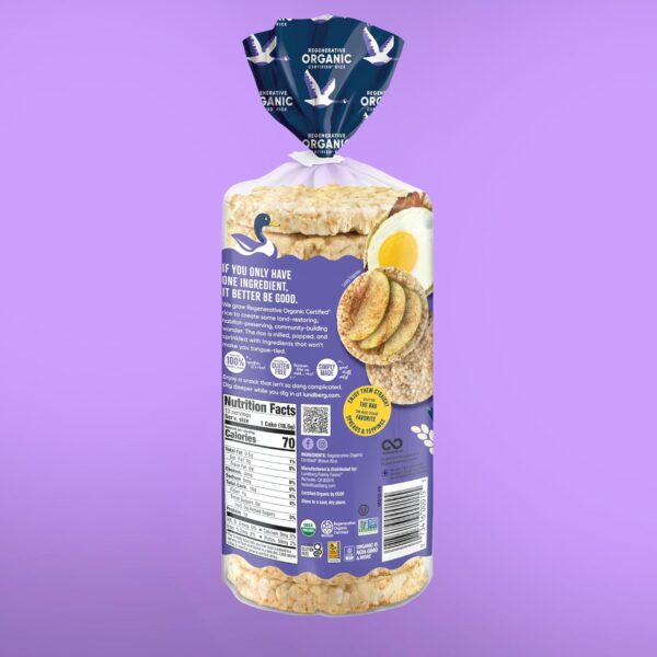 Lundberg Gluten-Free Brown Rice Organic Rice Cakes -- 8.5 oz - Imagen 2