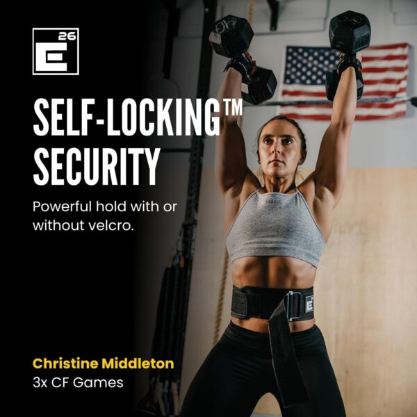 Self-Locking Weight Lifting Belt - Premium Weightlifting Belt for Serious Functional Fitness, Weight Lifting, and Olympic Lifting Athletes - Lifting Support for Men and Women - Deadlift Training Belt - Imagen 2