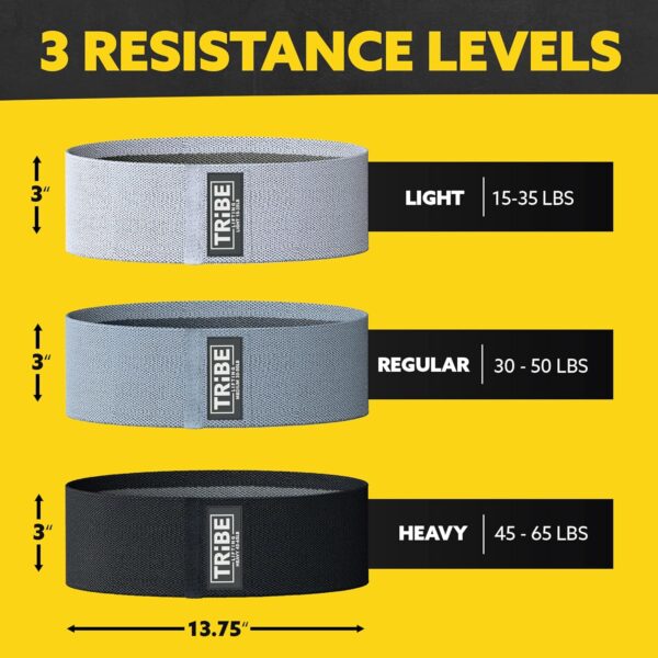 Fabric Resistance Bands for Legs - Workout Bands Resistance Bands for Men and Women - Booty Bands for Working Out - Exercise Bands Resistance Bands Set - Elastic Bands for Exercise - Image 4
