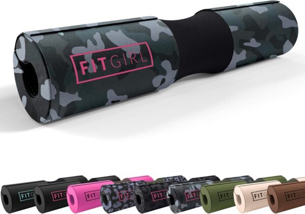FITGIRL - Squat Pad and Hip Thrust Pad for Leg Day, Barbell Pad Stays in Place Secure, Thick Cushion for Comfortable Squats Lunges Glute Bridges, Olympic Bar and Smith Machine - Imagen 3