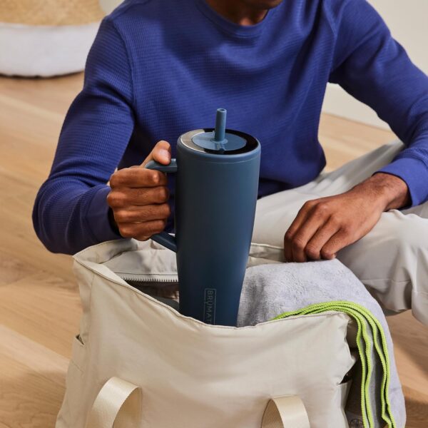 BrüMate Era 40 oz Tumbler with Handle and Straw | 100% Leakproof Insulated Tumbler with Lid and Straw | Made of Stainless Steel | Cup Holder Friendly Base | 40oz (Blue Agave) - Imagen 3