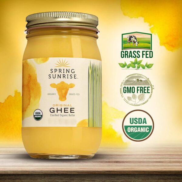 Ghee Organic Grass Fed - Ghee Butter - Organic Ghee - Ghee Oil - Grass Fed Ghee - Organic Butter - Grass Fed Butter - Ghee Butter Organic Grass Fed - Keto Butter - SPRING SUNRISE 8oz - Imagen 2