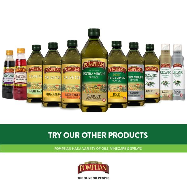 Pompeian USDA Certified Organic Smooth Extra Virgin Olive Oil Non-Stick Cooking Spray, First Cold Pressed, Delicate Flavor, Perfect for Sautéing & Stir-Frying, No Propellants, 5 FL. OZ.,(Pack of 6) - Imagen 2