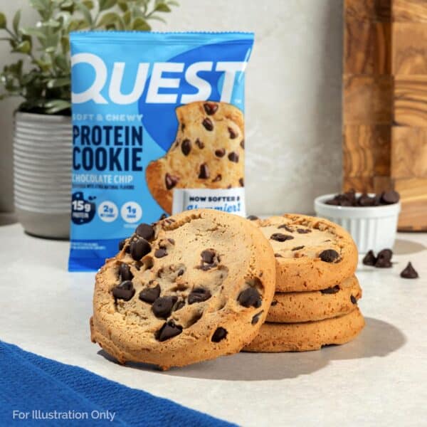 Quest Nutrition Chocolate Chip Protein Cookie, 15g Protein, 1g Sugar, 2g Net Carbs, Keto Friendly, High Protein, Low Carb; 12 Count - Image 2