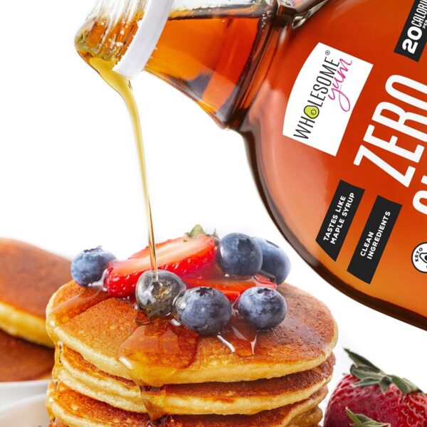 Wholesome Yum Zero Sugar Maple Syrup (Keto Maple Syrup) With Monk Fruit & Allulose - Natural Sugar Free Pancake Syrup - Non GMO, Low Carb, Gluten Free, Vegan, No Aftertaste (12 fl oz) - Image 4