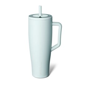 BrüMate Era 40 oz Tumbler with Handle and Straw | 100% Leakproof Insulated Tumbler with Lid and Straw | Made of Stainless Steel | Cup Holder Friendly Base | 40oz (Blue Agave)