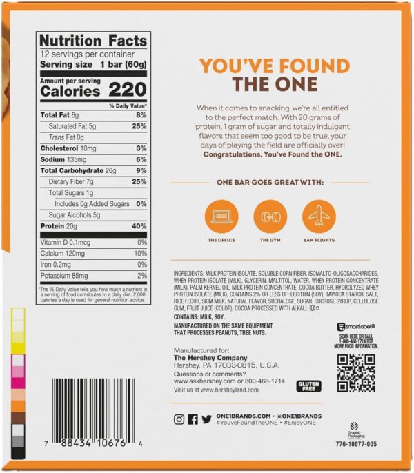 ONE Protein Bars, Maple Glazed Doughnut, Gluten Free with 20g Protein and 1g Sugar, Pantry Staples, 2.12 oz (12 Count) - Image 3